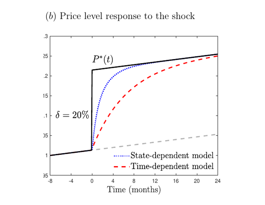 Price-level response to a large shock